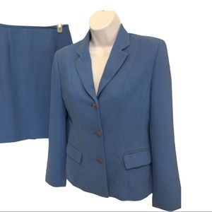 Casual Corner Dress Suit 2 Pcs Light Blue Sz 4P